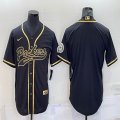 Nike Green Bay Packers blank black baseball jerseys Joint name-BD