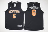 New York Knicks #6 Kristaps Porzingis black NBA basketball Jerseys