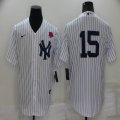 Nike New York Yankees #15 white majestic baseball Jersey-BD