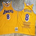 Los Angeles Lakers #8 Kobe Bryant yellow Throwback basketball jersey-HL