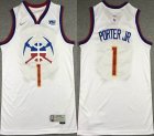 Nike Denver Nuggets #1 Michael Porter Jr white basketball jersey-XD