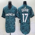 American League #17 Shohei Ohtani Nike Teal 2023 MLB All-Star Game Vapor Premier Elite Player Jersey 01