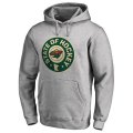 Men's Minnesota Wild Fanatics Branded Ash Big & Tall Hometown Collection Hockey State Pullover Hoodie