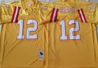 Tampa Bay Buccaneers #12 Tom Brady Yellow throwback NFL jersey