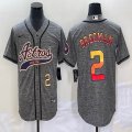 Nike Houston Astros #2 Alex Bregman Hemp grey majestic baseball jerseys Joint name -BD