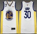 Nike Golden State Warriors #30 Stephen Curry white nba jerseys 6 patch-XD