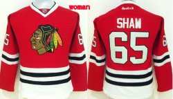 Chicago Blackhawks Andrew Shaw 65# red women Ice hockey Jerseys