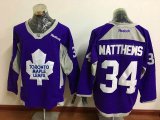 Toronto Maple Leafs #34 Auston Matthews purple Hockey jerseys