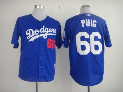 mlb Los Angeles Dodger 66 Puig blue jersey