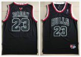 Chicago Bulls Michael Jordan #23 black nba basketball jersey