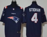 Nike New England Patriots #4 Jarrett Stidham Navy blue Color Rush Limited Jersey-WL