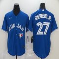 Nike Toronto Blue Jays #27 Vladimir Guerrero Jr blue Majestic baseball jerseys