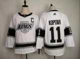 Adidas Los Angeles Kings #11 Anze Kopitar white hockey jersey withe C patch