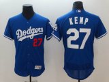 Los Angeles Dodgers #27 Matt Kemp blue Flexbase Authentic Collection Jersey