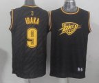 Oklahoma City Thunder #9 Serge Ibaka Black Precious Metals Fashion Stitched NBA Jersey