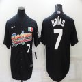 Nike Los Angeles Dodgers #7 Julio Urias black green majestic baseball jersey-BD 01