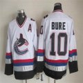 Vancouver Canucks #10 Pavel Bure white CCM ice hockey Jersey A patch