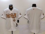 Nike Saints blank white baseball jerseys Joint Name 01