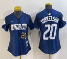 Women Nike Detroit Tigers #20 Spencer Torkelson blue Majestic baseball jerseys city version 01