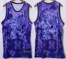 Nike Los Angeless Lakers #24 Kobe Bryant purple basketball Jerseys MVP -XD