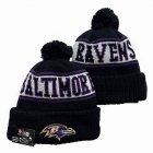 2024 Baltimore Ravens black white purple NFL Sports Cuffed Knit Hats 01