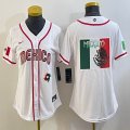 Women 2023 World Cup Mexico blank white majestic baseball jerseys 08