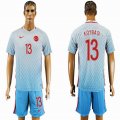 2016 Turkey team KOYBASI #13 skyblue soccer jersey away