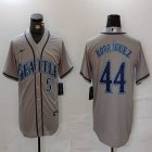 Nike Seattle Mariners #44 Julio Rodríguez gray majestic mlb jersey-BD 01