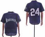 Seattle Mariners #24 Ken Griffey blue mlb baseball jersey