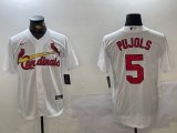 Nike St.Louis Cardinals #5 Albert Pujols white MLB baseball Jerseys