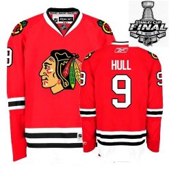 2013 NHL Stanley Cup Bobby Hull 9 Red Home Chicago Blackhawks Jerseys