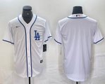 Nike Los Angeles Dodgers blank white MLB baseball Jersey Joint name -BD