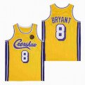 Los Angeless Lakers #8 Kobe Bryant yellow basketball Jersey with KB patch- SG