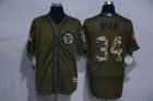 Texas Rangers #34 Nolan Ryan Green Salute to Service Stitched MLB Jersey