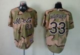 New York Mets #33 Matt Harvey green gray camo MLB Jerseys