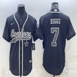 Nike Dallas Cowboys #7 Trevon Diggs black baseball jerseys Joint name-BD