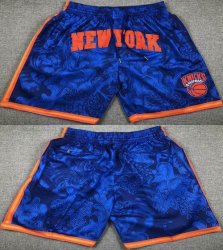 New York Knicks blue NBA shorts