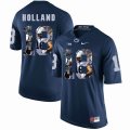 Custom Penn State #18 Jonathan Holland blue fashion college football jersey