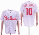 Philadelphia Phillies #10 J.T. Realmuto white majestic baseball jersey