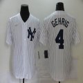 Nike New York Yankees #4 Lou Gehrig white MLB Jerseys-BD