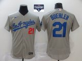 Nike Los Angeles Dodgers #21 Walker Buehler gray Flexbase Authentic Collection Jersey