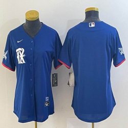 Youth Nike Texas Rangers blank blue majestic baseball jerseys city version 01