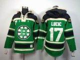 reebok Boston Bruins Milan Lucic #17 green NHL hooded sweatshirt