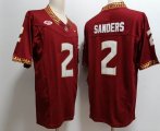 Florida State Seminoles #2 Deion Sanders red college football Jersey 03