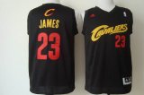 Cleveland Cavaliers LeBron James #23 Black red nba jersey