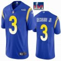 Nike Los Angeles Rams #3 Odell Beckham Jr blue color rush limited jersey