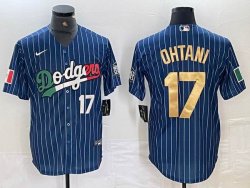 Los Angeles Dodgers #17 Shohei Ohtani Nike blue fashion majestic baseball Jersey-BD 07