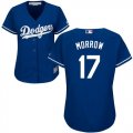 Women Los Angeles Dodgers #17 Morrow blue majestic baseball jersey