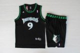 Minnesota Timberwolves 9# Ricky Rubio Black nba suits