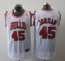 Chicago Bulls 45# Jordan white NBA Jersey